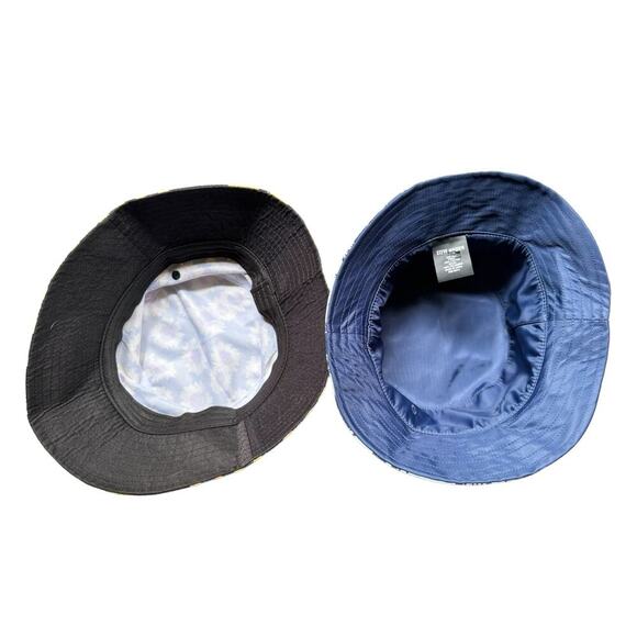 Steve Madden Navy White Floral Bucket Hat AND Sunflower Summer Bucket Hat Unisex - Picture 5 of 6
